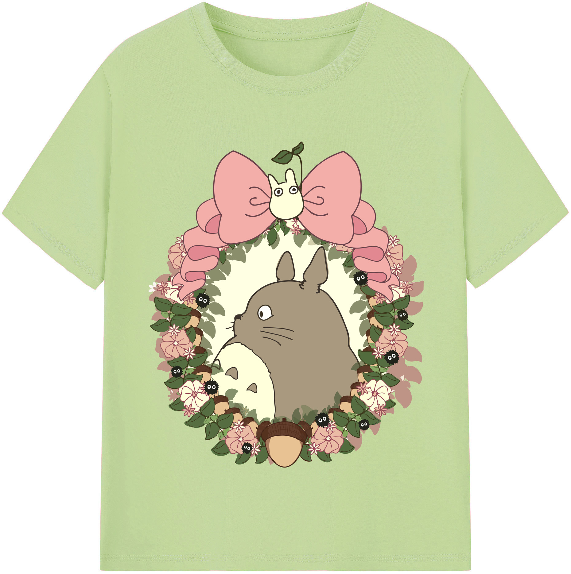 （画像用） となりのトトロ 草壁メイ 草壁サツキ My Neighbor Totoro Satsuki Kusakabe Mei Kusakabe 綿100％半袖Tシャツ（フロントプリント）